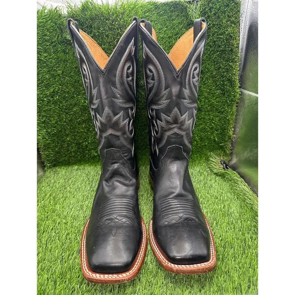 Cody James Westley Stockman BBS5 Western Boot Men's 10.5D Black Leather Cowboy